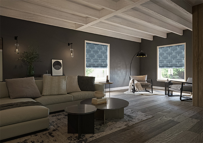 Classic Woodland, Monochrome - Twist&Fit Roman Blind - Image 6